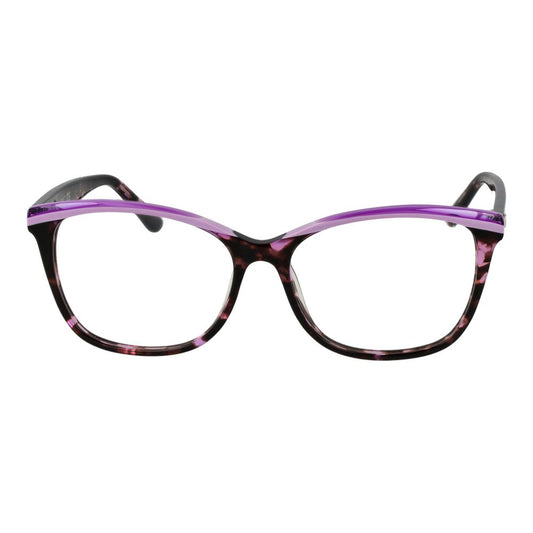 Guess Purple Women Glasses Frame in acetate, full-rim cat eye style with demo lenses, width 54-15-140, includes branded case.