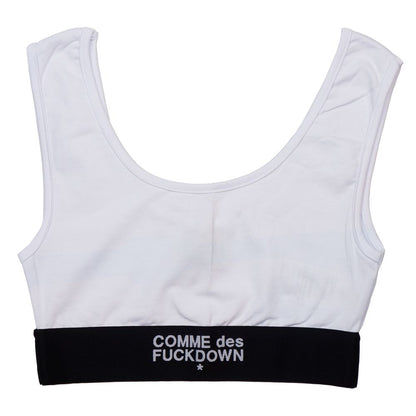 Comme Des Fuckdown White Cotton Women Top