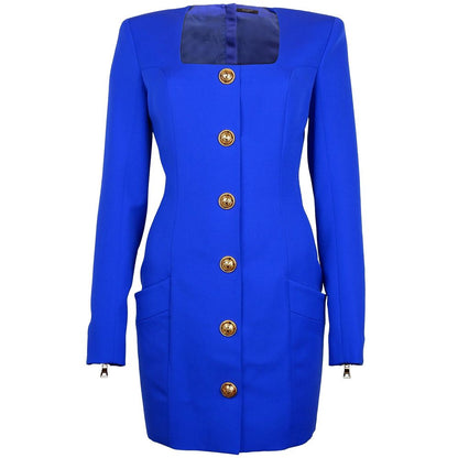 Balmain Blue Wool Dress