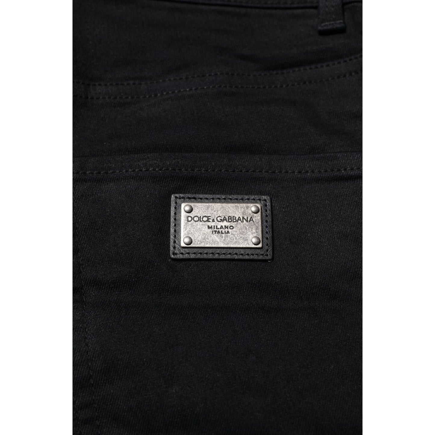 Dolce & Gabbana Black Cotton Skinny Denim Jeans