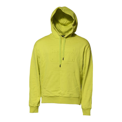 Dolce & Gabbana Green Cotton Hooded Logo Sweatshirt Sweater