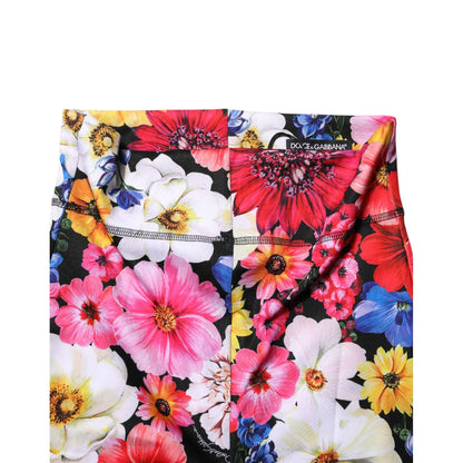 Dolce & Gabbana Multicolor Floral High Waist Leggings Pants