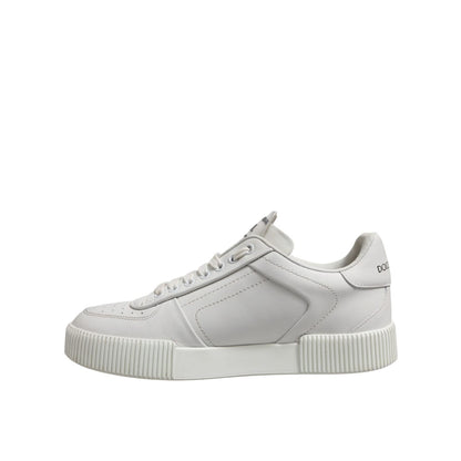 Dolce & Gabbana White Miami Leather Low Top Men Sneakers Shoes