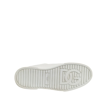 Dolce & Gabbana White Logo Lace Up Low Top Men Sneakers Shoes