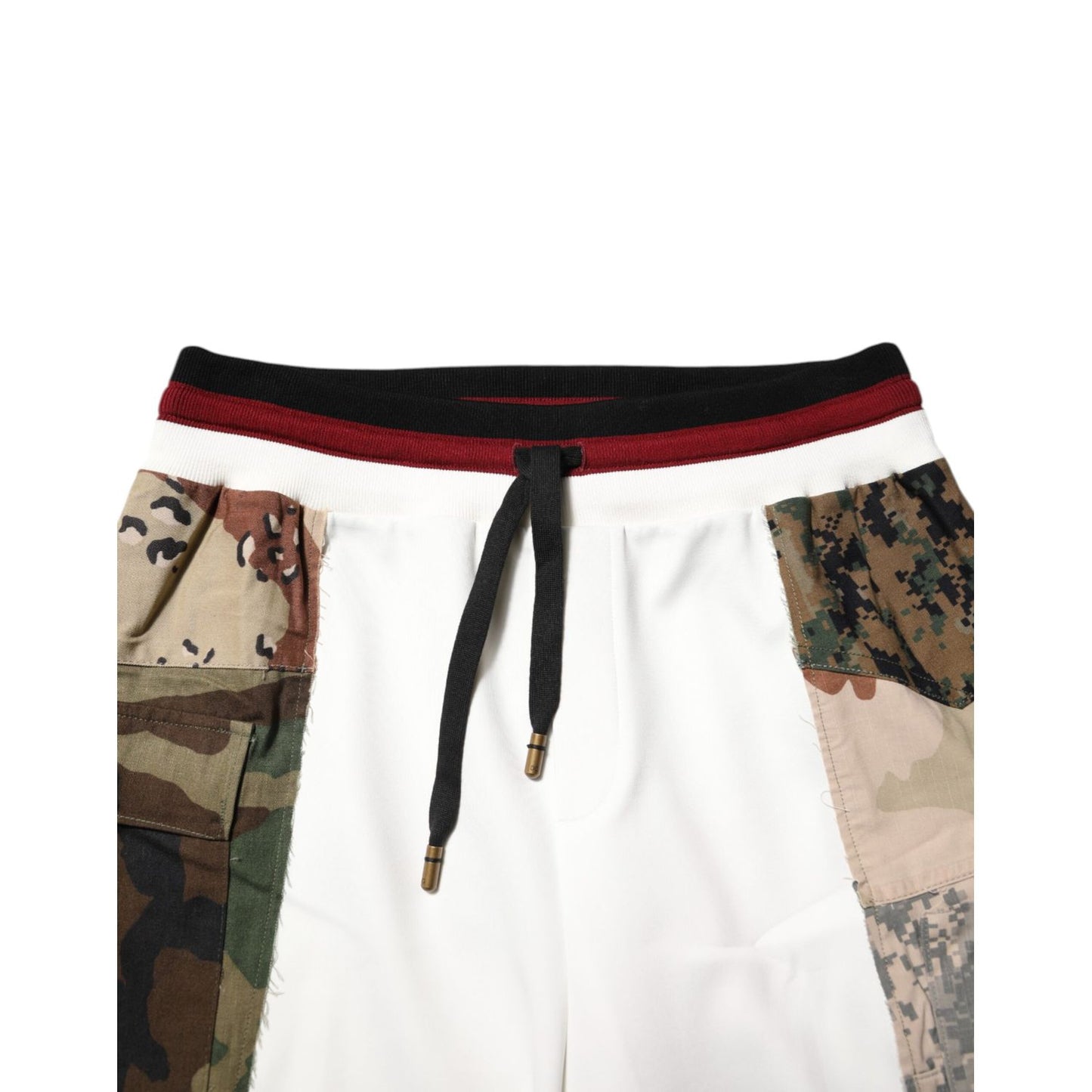 Dolce & Gabbana White Patchwork Jogger Pants