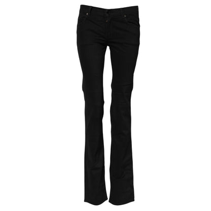 Ermanno Scervino Black Cotton Stretch Flared Bootcut Denim Jeans