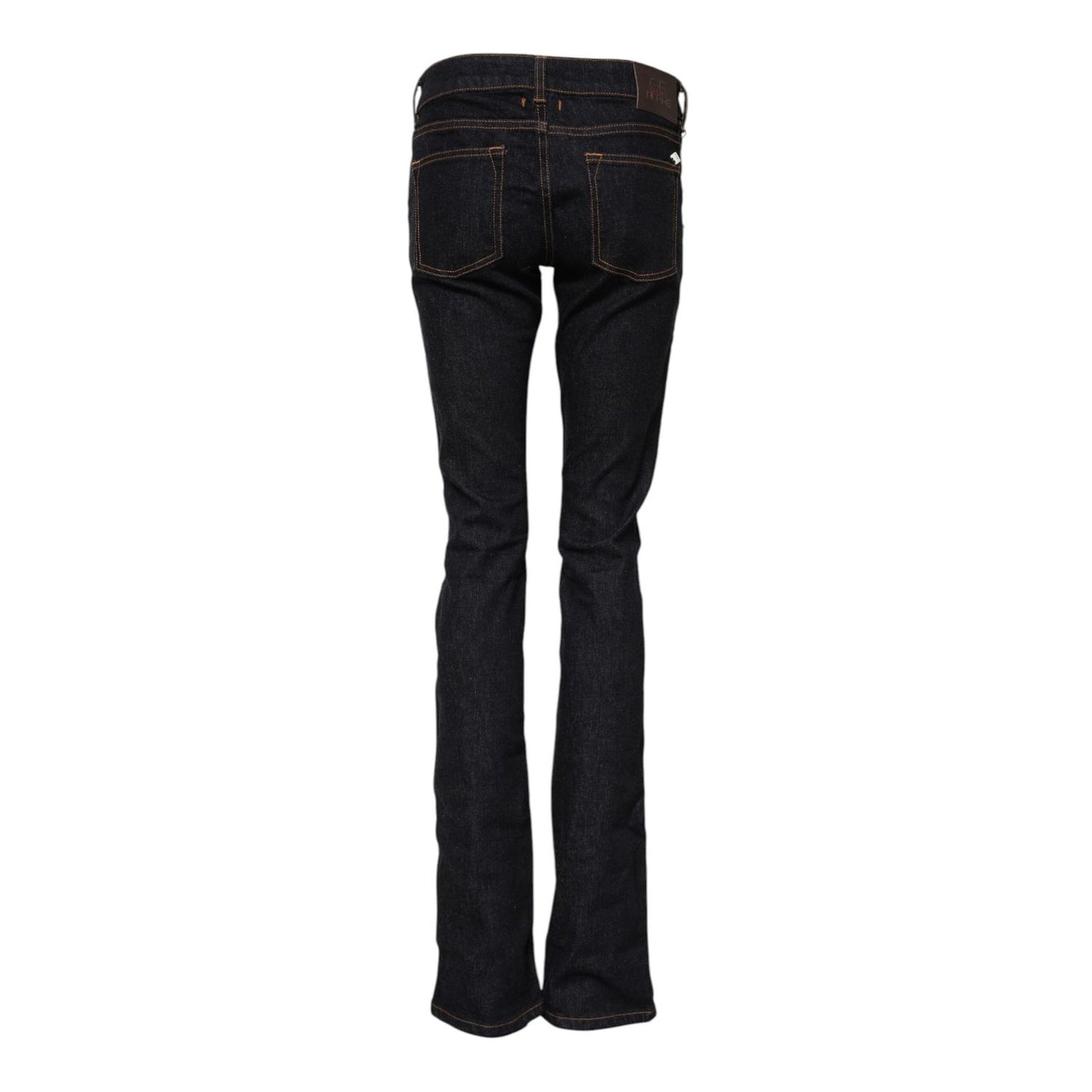 GF Ferre Dark Blue Cotton Mid Waisted Skinny Denim Jeans