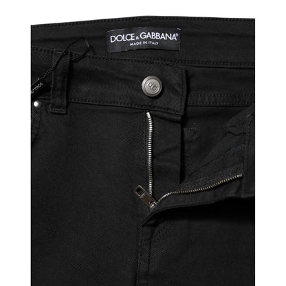 Dolce & Gabbana Black Cotton Stretch Slim Fit Denim Jeans