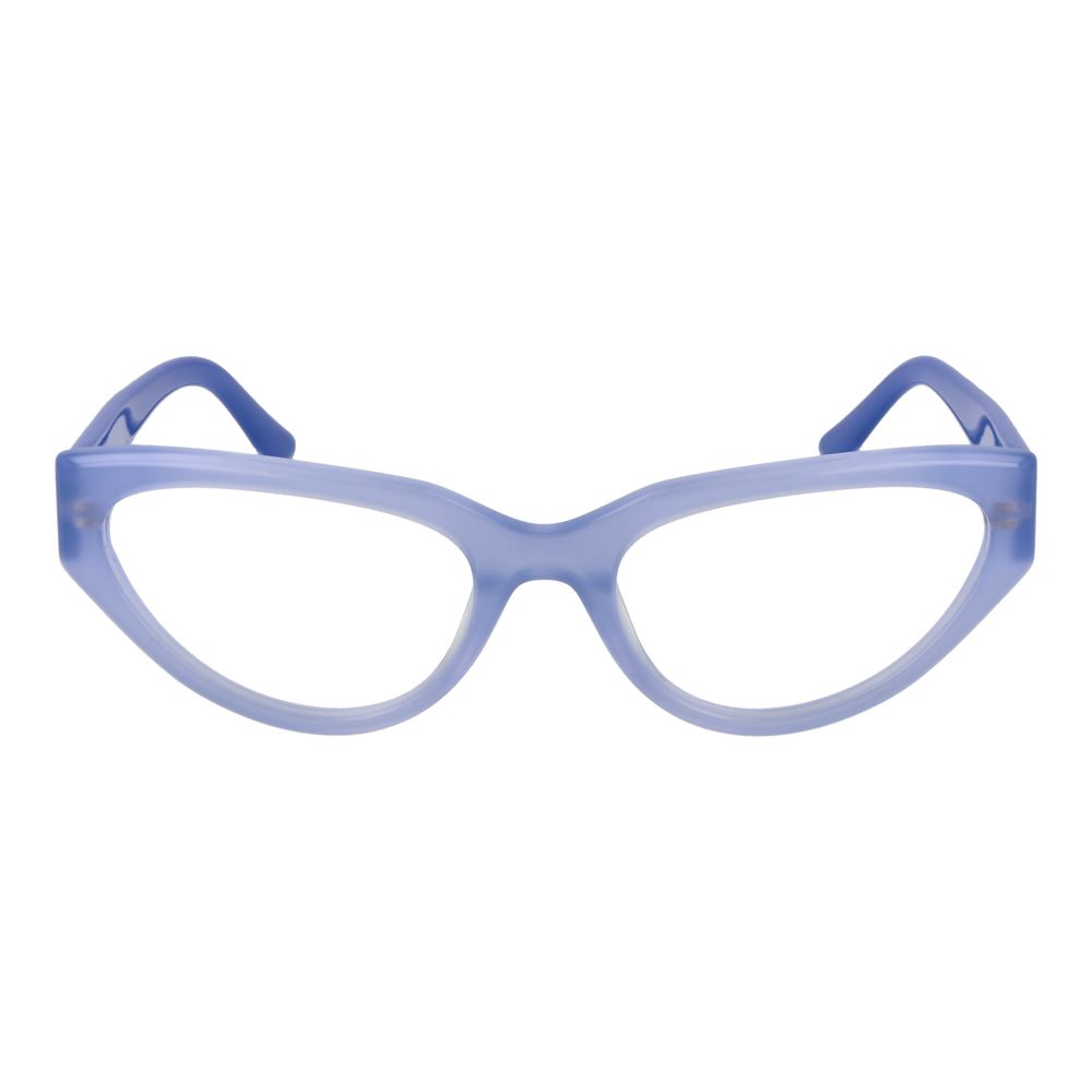 Guess Purple Women Glasses Frame, cat eye style with full-rim acetate, frame width 135mm, temples length 145mm, demo lenses included.