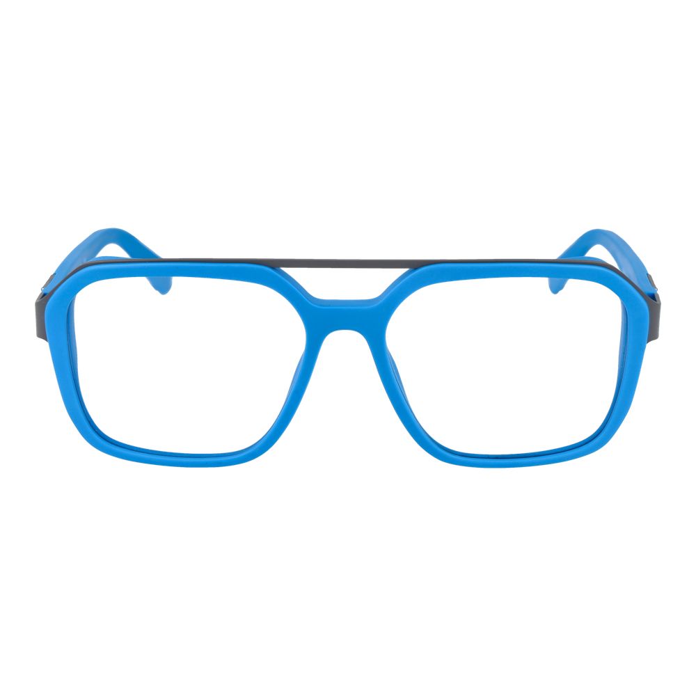Guess Blue Men Glasses Frame in full-rim acetate aviator style with demo lenses and spring hinge; includes branded case.