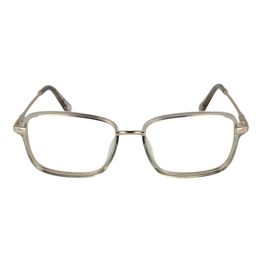 Guess Gray Men Glasses Frame, rectangle style with stainless steel full-rim, 54-17-145, includes branded case.