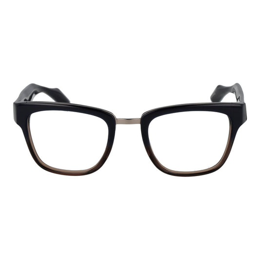 Yohji Yamamoto Blue Unisex Glasses Frame, full-rim rectangular acetate in blue, lens width 50mm. Includes branded soft case.