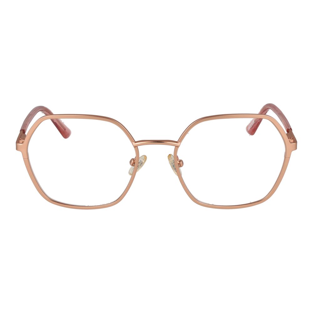 Guess Rose Gold Women Glasses Frame in metal, full-rim design, with demo lenses and branded case included.