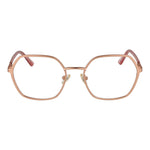 Guess Rose Gold Women Glasses Frame in metal, full-rim design, with demo lenses and branded case included.