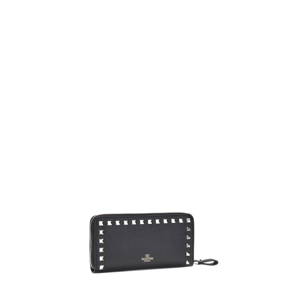 Valentino Garavani Black Calf Leather Bos Taurus Wallet