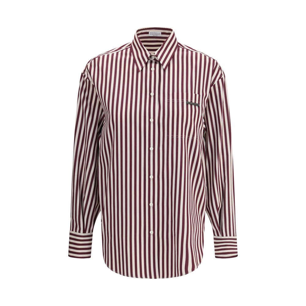 Brunello Cucinelli Multicolor Cotton Pattern Shirt