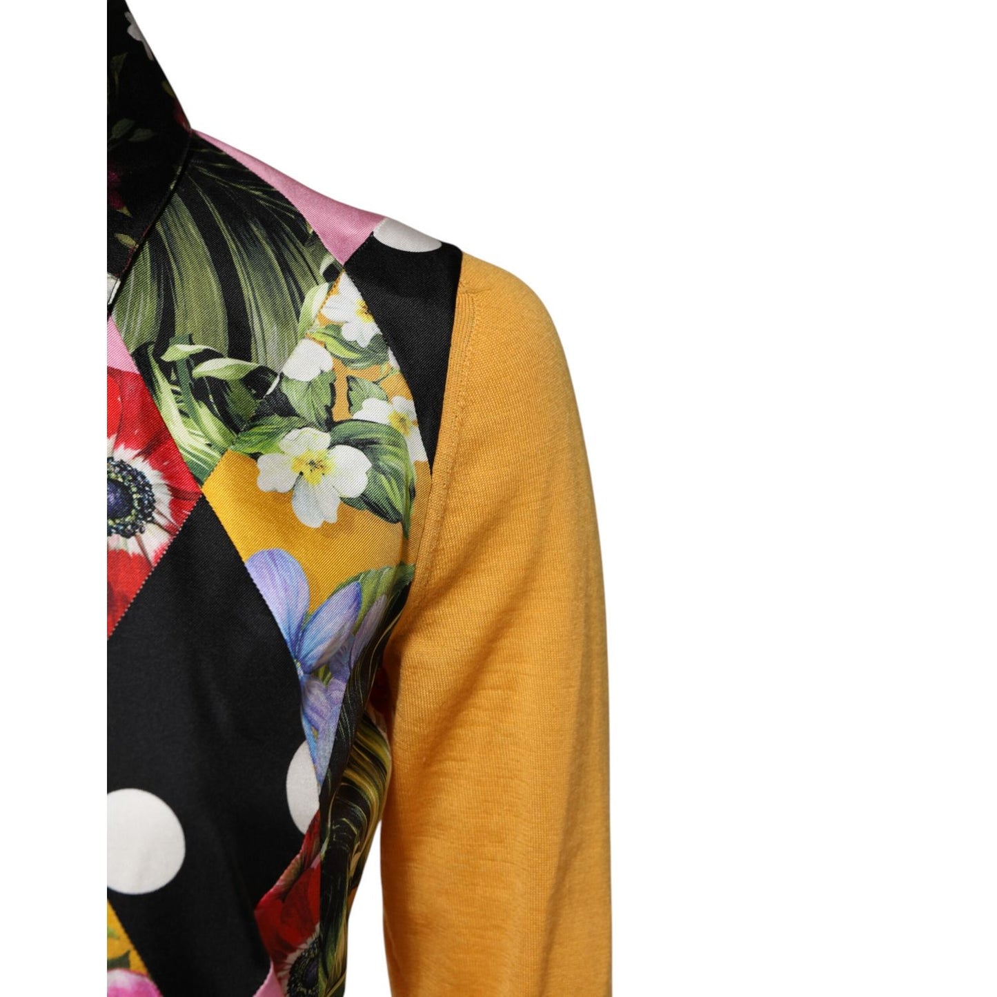 Dolce & Gabbana Multicolor Floral Long Sleeves Polo Top