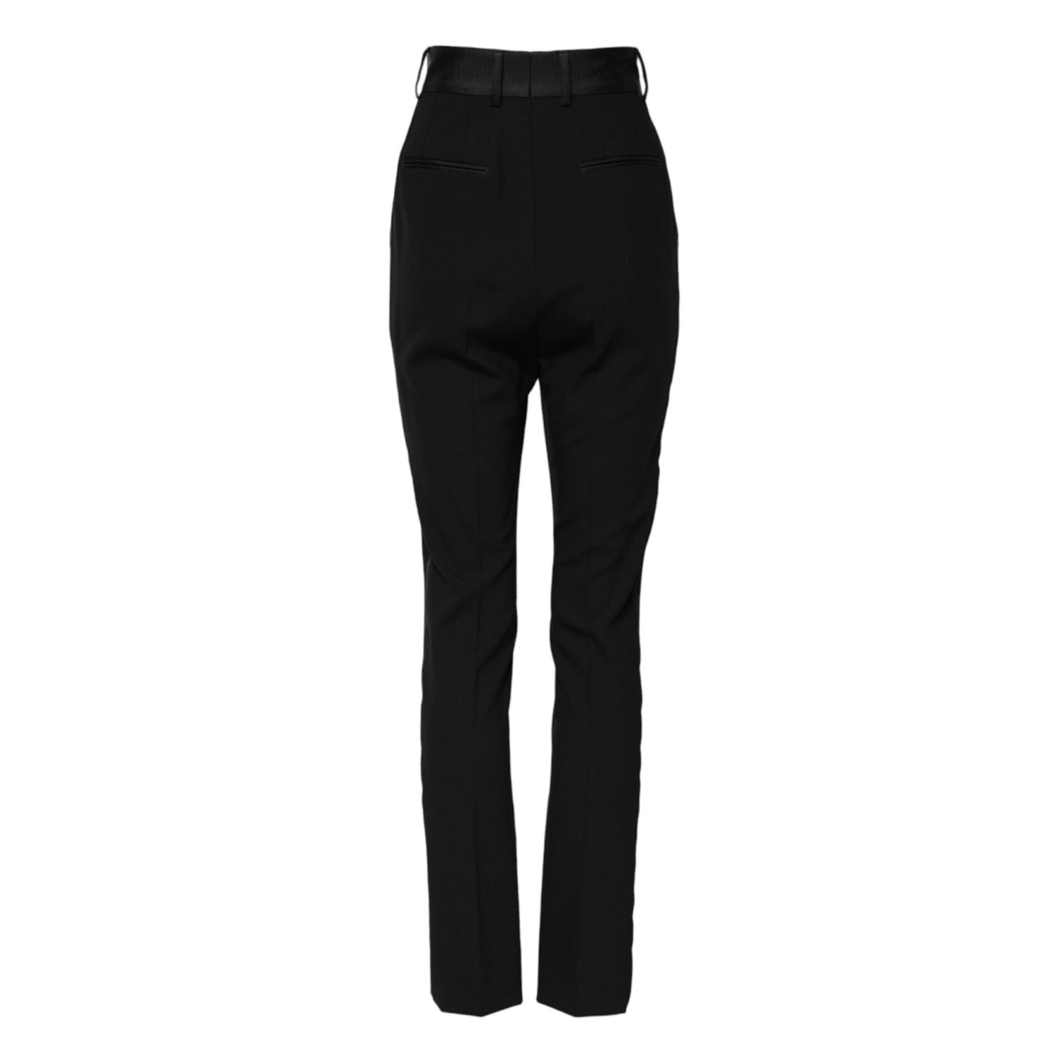 Dolce & Gabbana Black Wool High Waist Skinny Pants