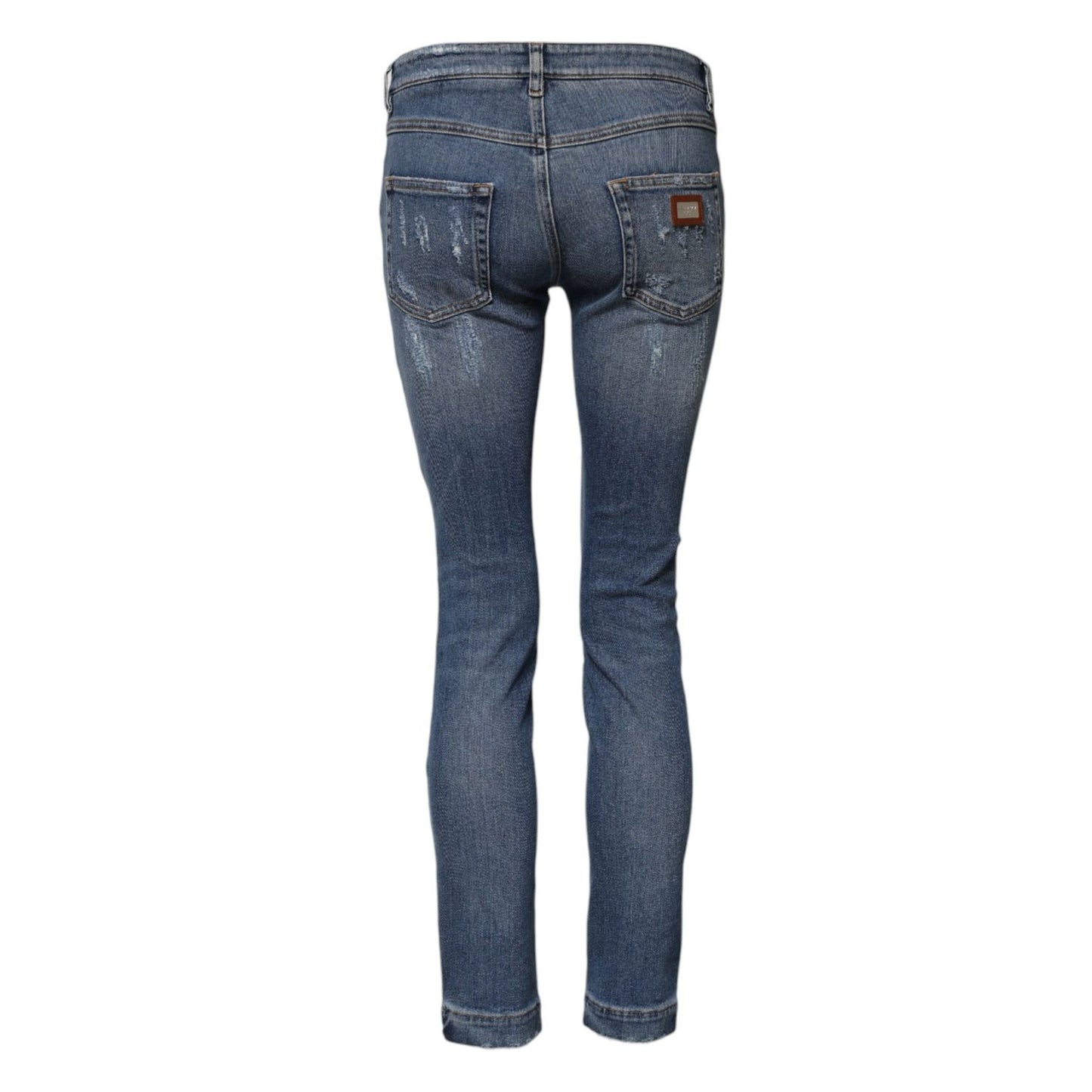 Dolce & Gabbana Blue PRETTY Tattered Skinny Denim Jeans