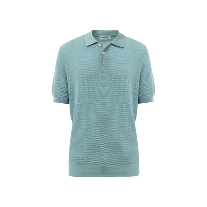 Gran Sasso Blue Cotton Polo Shirt