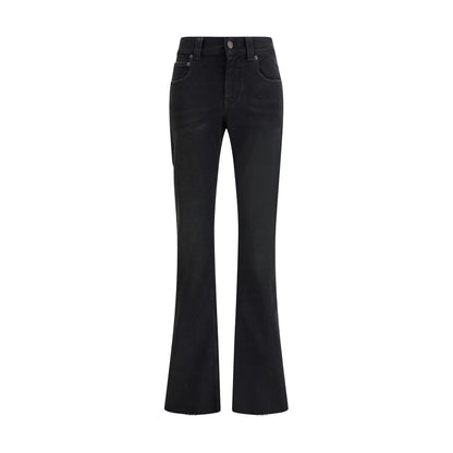 Balenciaga Black Cotton Bootcut Jeans