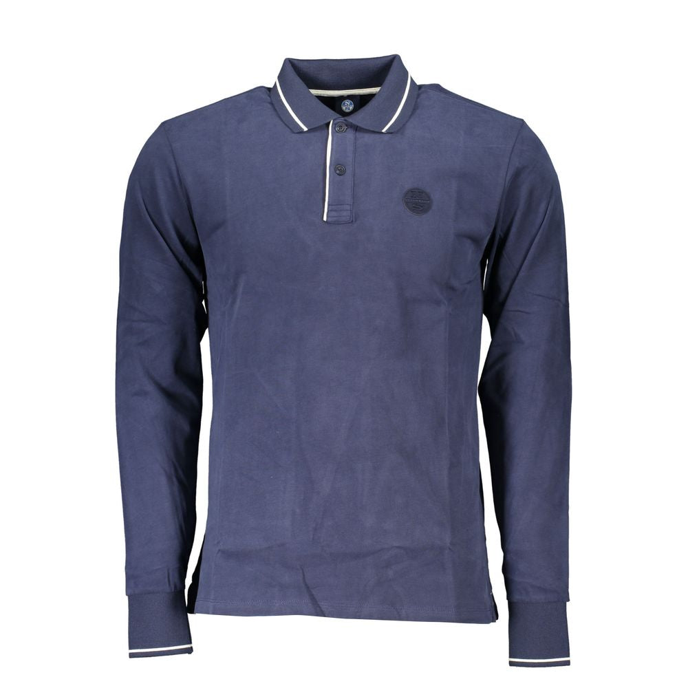 North Sails Blue Cotton Polo Shirt NO-23368-XXL