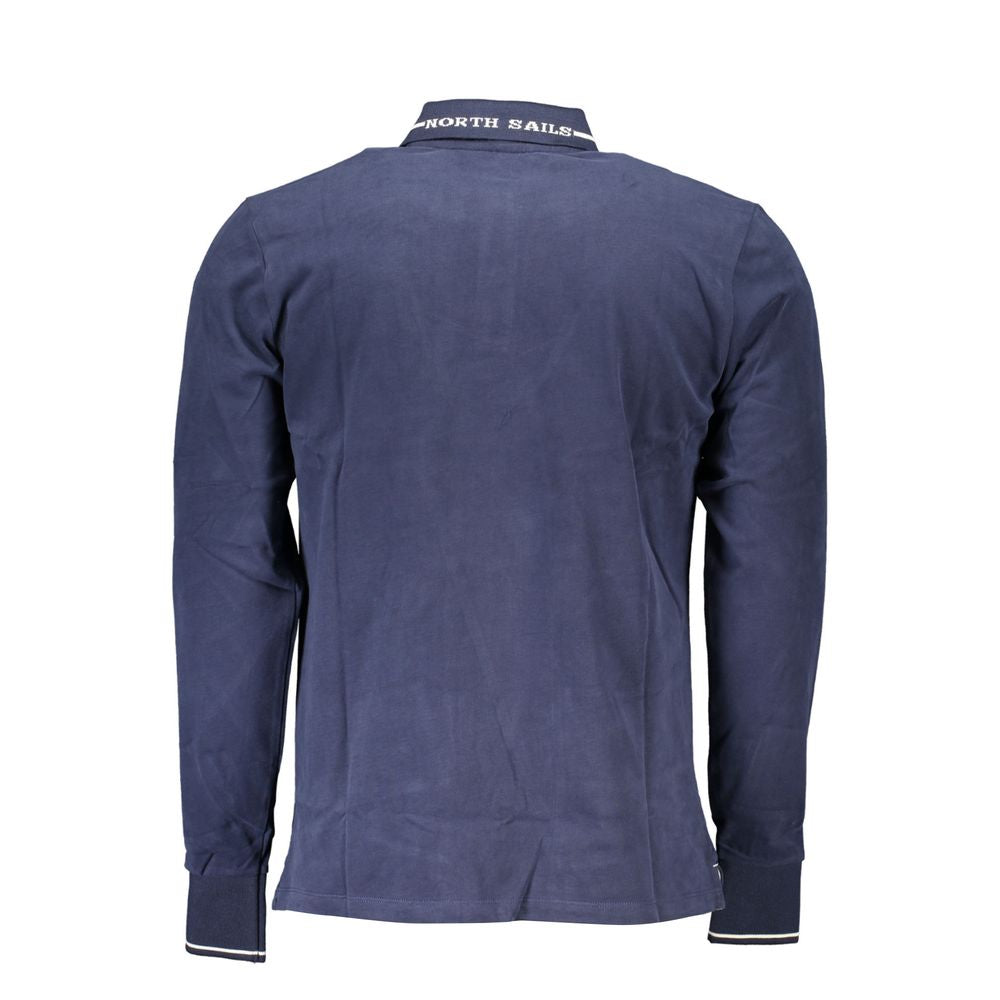 North Sails Blue Cotton Polo Shirt NO-23368-XXL