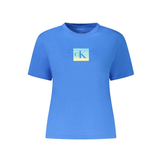 Calvin Klein Blue Cotton Tops & T-Shirt CA-39023-XS