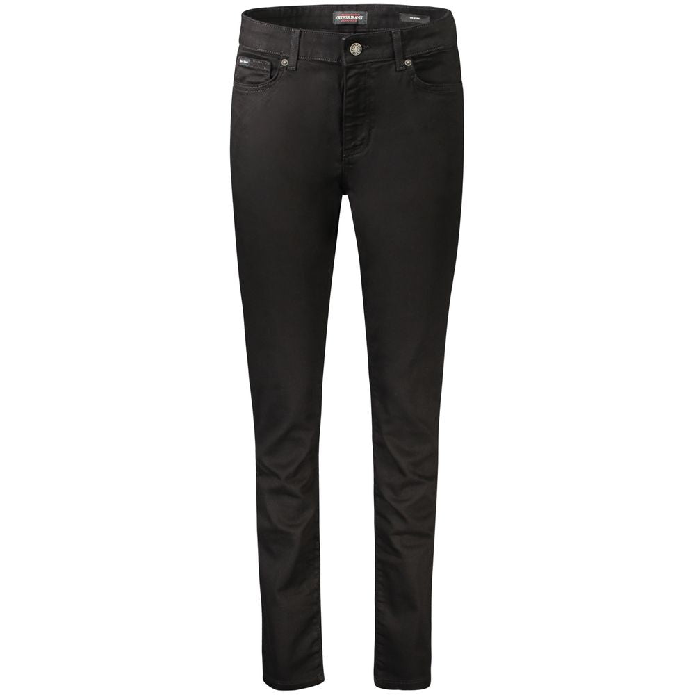Guess Jeans Black Cotton Women Jeans, skinny fit, classic five-pocket design, button and zip closure, comfortable and stylish.