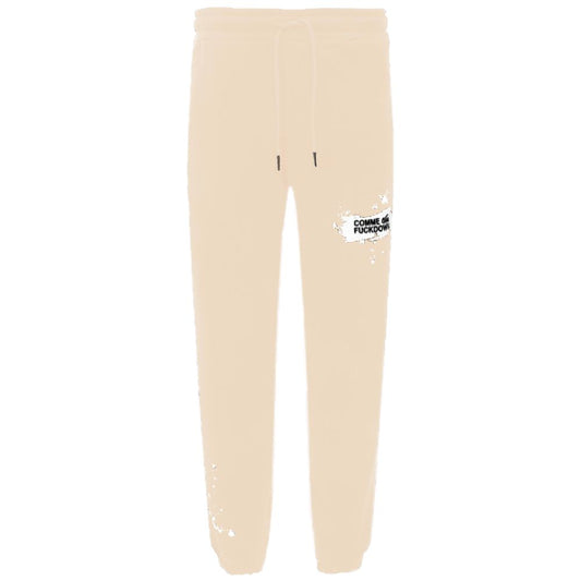 Comme Des Fuckdown Beige Cotton Men Sweatpant