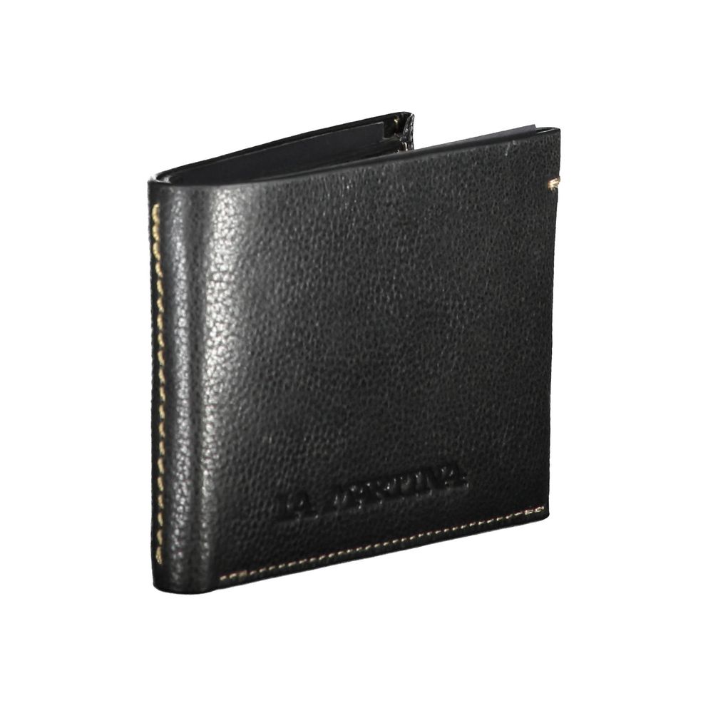 La Martina Black Leather Wallet