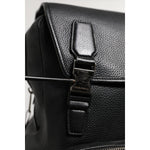 Dolce & Gabbana Black Palermo Backpack Hammered Calfskin Leather Bag BAG4648
