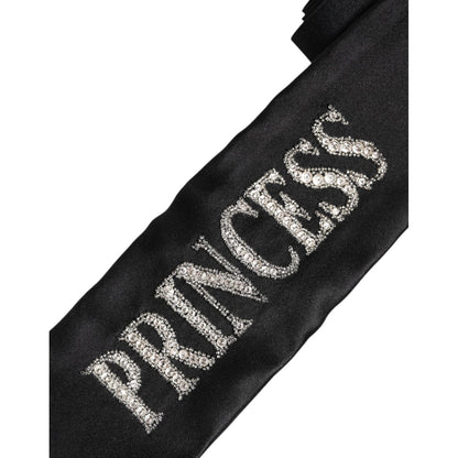 Dolce & Gabbana Black Princess Fantasy Braided Waist Belt