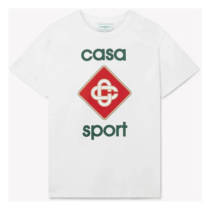 Casablanca White Cotton T-Shirt