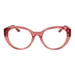 Guess Pink Women Glasses Frame, Rose Acetate Full-Rim Round Eyewear, 53-19-140 Size, Demo Lenses, Branded Case Included