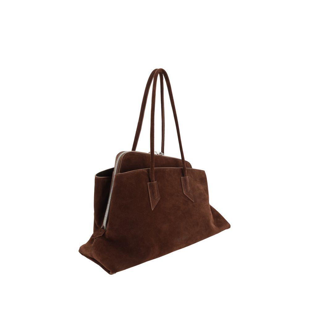 Front view with bag zipped and handles upright.