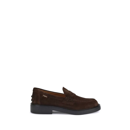 Tod's Brown Rubber Slip-On Loafers