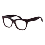 Yohji Yamamoto Purple Unisex Glasses Frame with acetate full-rim butterfly style and demo lenses.