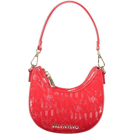 Mario Valentino Red Polyethylene Women Handbag with removable handle and shoulder strap.