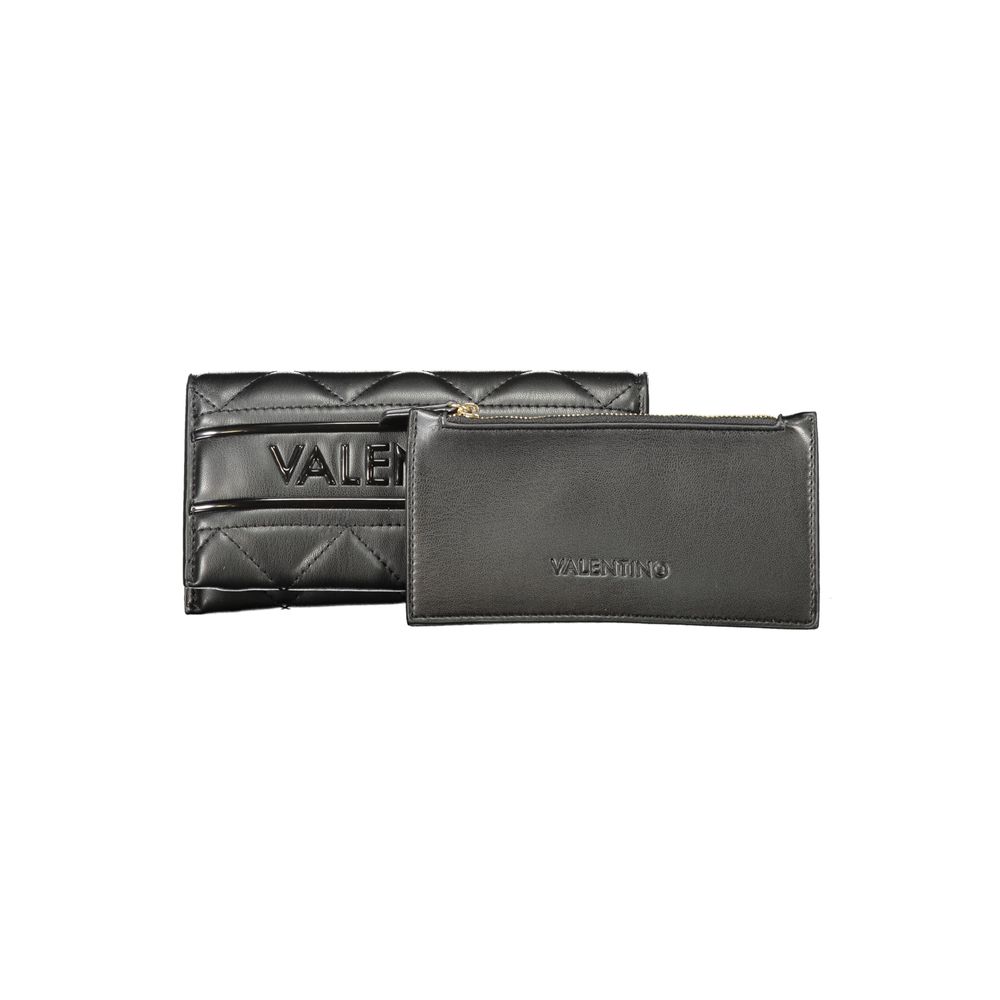 Mario Valentino Black Polyethylene Women Wallet with card slots and coin purse