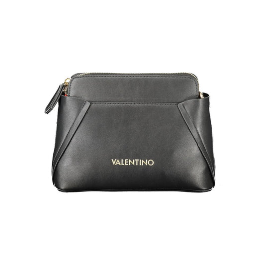 Mario Valentino Black Polyethylene Women Handbag with zipper and elegant design, perfect for day to night transitions.