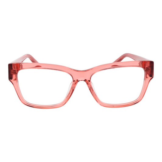 Guess Red Women Glasses Frame in acetate with full-rim rectangle style, featuring a 53-15-140 size and demo lenses.