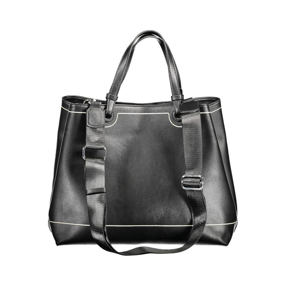 Front view with bag zipped and handles upright.