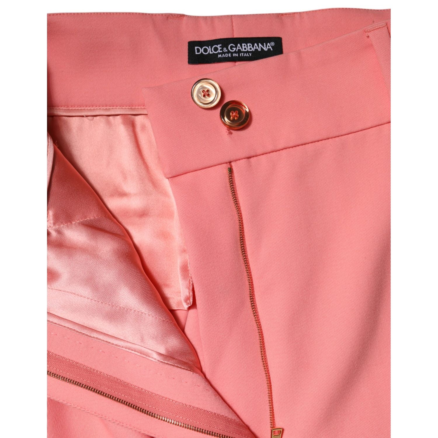 Dolce & Gabbana Pink High Waist Dress Tapered Pants