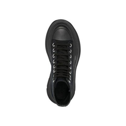 Alexander McQueen Black Canvas High Top Sneakers