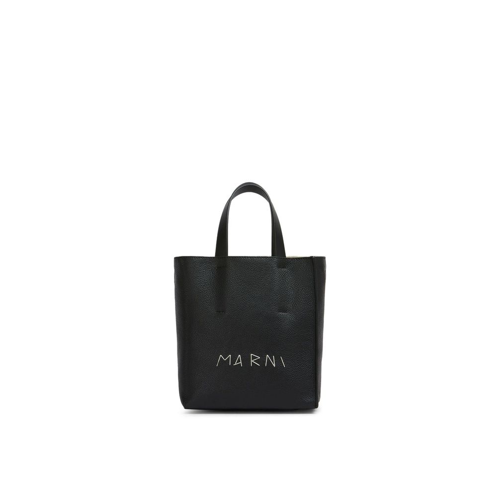 Marni Black Calfskin Tote Bag