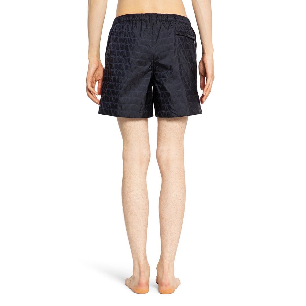 Valentino Blue Polyamide Shorts