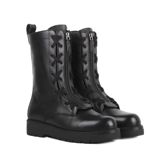 Valentino Garavani Combat Leather Boots VA-8736597508308-EU42/US9