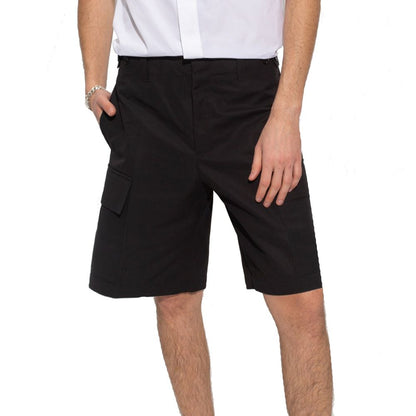 Jil Sander Black Cotton Cargo Shorts