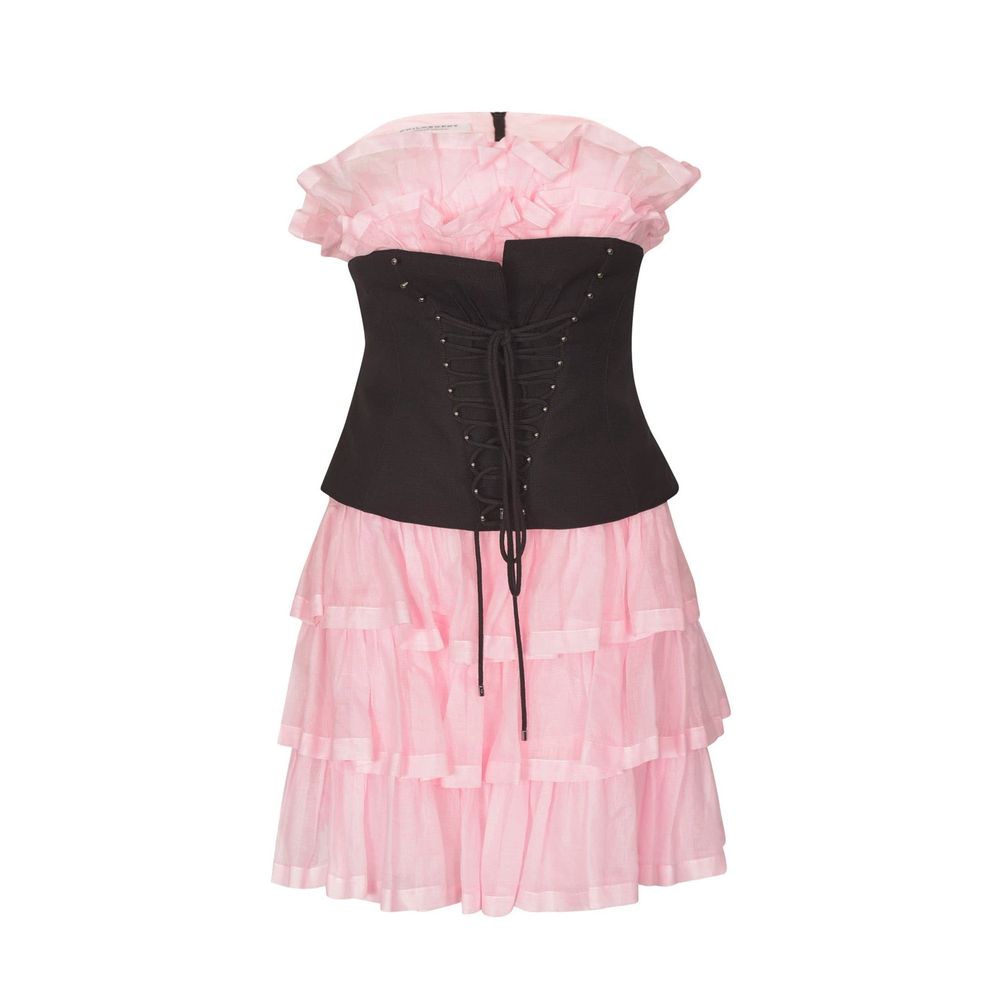 Philosophy di Lorenzo Serafini Multicolor Cotton Casual Dress